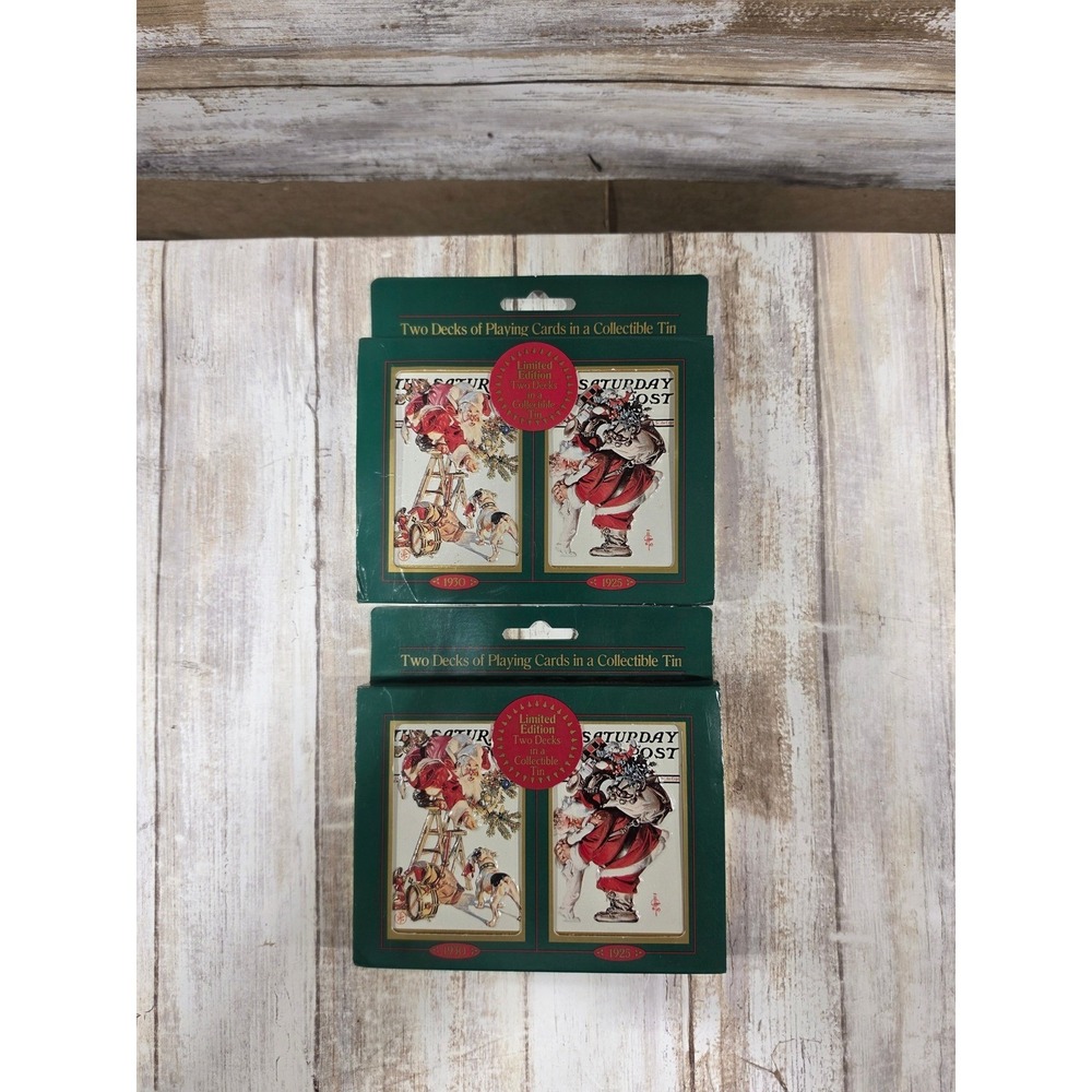 2- Saturday Evening Post J.C. Leyendecker Playing Cards Collectible Tin NEW